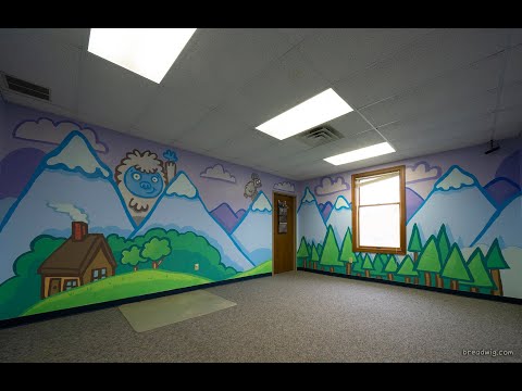 EUM Little Sprouts Childcare Mural in 360