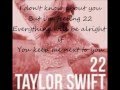 Download Taylor Swift~ 22 lyrics Taylor Swift~ 22 lyrics