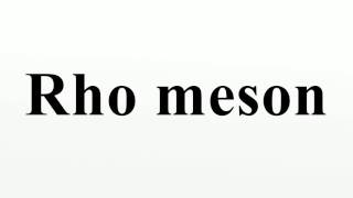 Rho meson