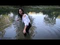 Wetlook - Lucy in river with leggings and shirt