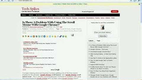 Google Chrome Mouse Scroll