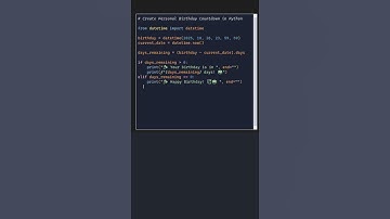 Python Birthday Countdown! 🎂🎉