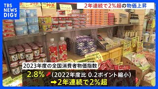 【速報】3月の全国の消費者物価指数2.6％上昇　2023年度平均は2.8％上昇…2年連続で2％を超える物価上昇｜TBS NEWS DIG