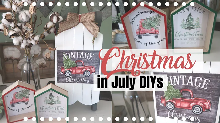 CHRISTMAS IN JULY DIYS | DOLLAR TREE FARMHOUSE CHRISTMAS DIYS