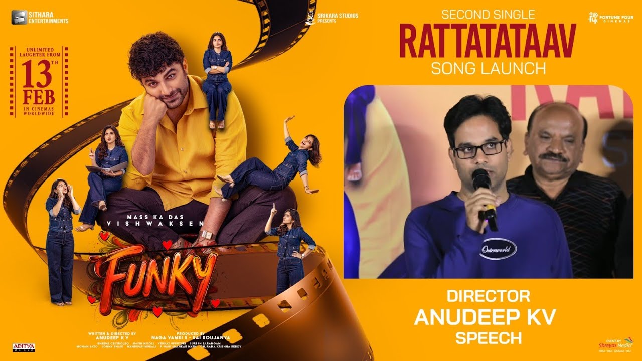Director Anudeep KV Speech at RATTATATAAV Song Launch Event | Funky | Vishwak Sen, Kayadu Lohar
