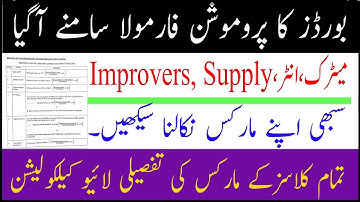 Promotion Formula  Revealed for Matric and Inter students/ IBCC