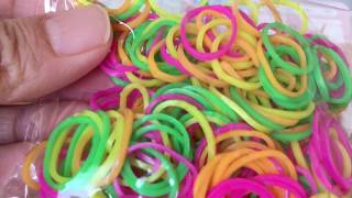 100均のカラフルゴムキットを使ってブレスレットを作ってみた！Colorful rubber bracelet