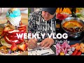 WEEKLY VLOG | food vlog! what we ate in a week + cook with me + KFC + toonai + red velvet pancakes