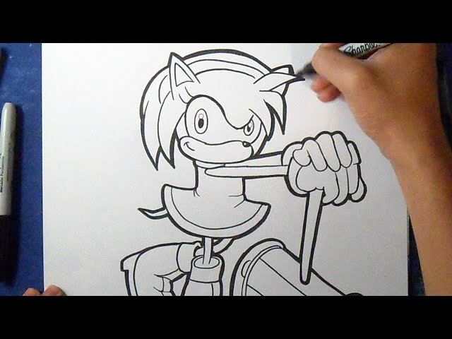 Como DESENHAR a AMY ROSE do SONIC passo a passo - Como DIBUJAR a