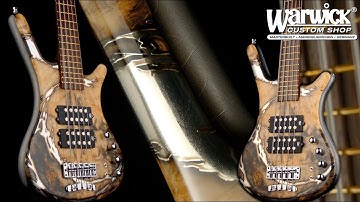 Warwick Custom Shop Masterbuilt - Corvette $$ - Chrome Splashes On Natural Finish #18-3749