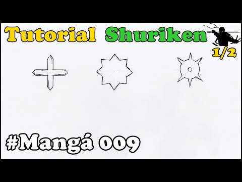 COMO DESENHAR SHURIKEN ARMA NINJA MANGÁ 009 - HOW TO DRAW MANGA