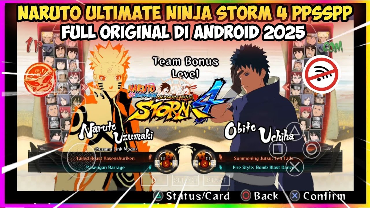 Game Naruto Ultimate Ninja Storm 4 PPSSPP Android Offline Ukuran