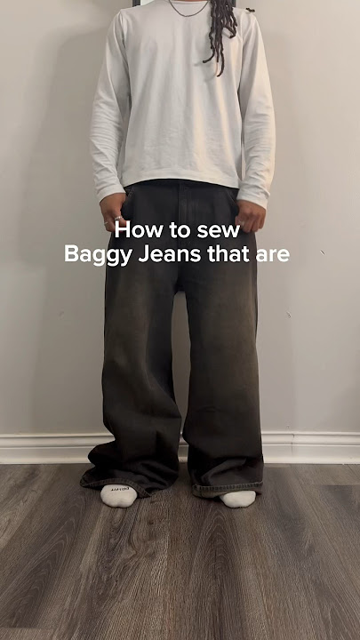 Easy sewing tutorial to tailor your BAGGY JEANS #fashion #baggyjeans