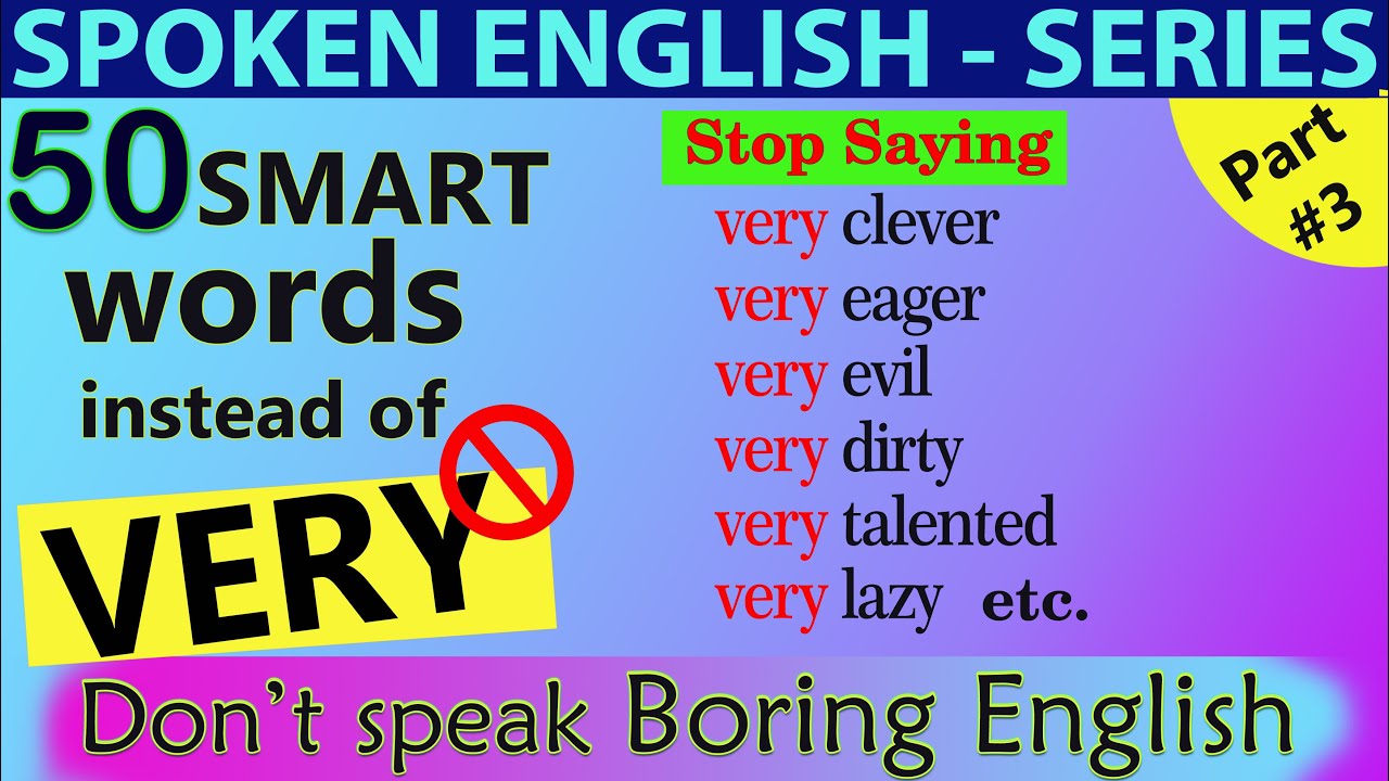 Вери инглиш. 50 Английских слов. 50 Words. Stop English. Stop saying very.