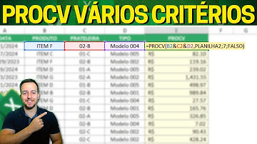 PROCV com Várias Condições Critérios no Excel | Exemplo Prático