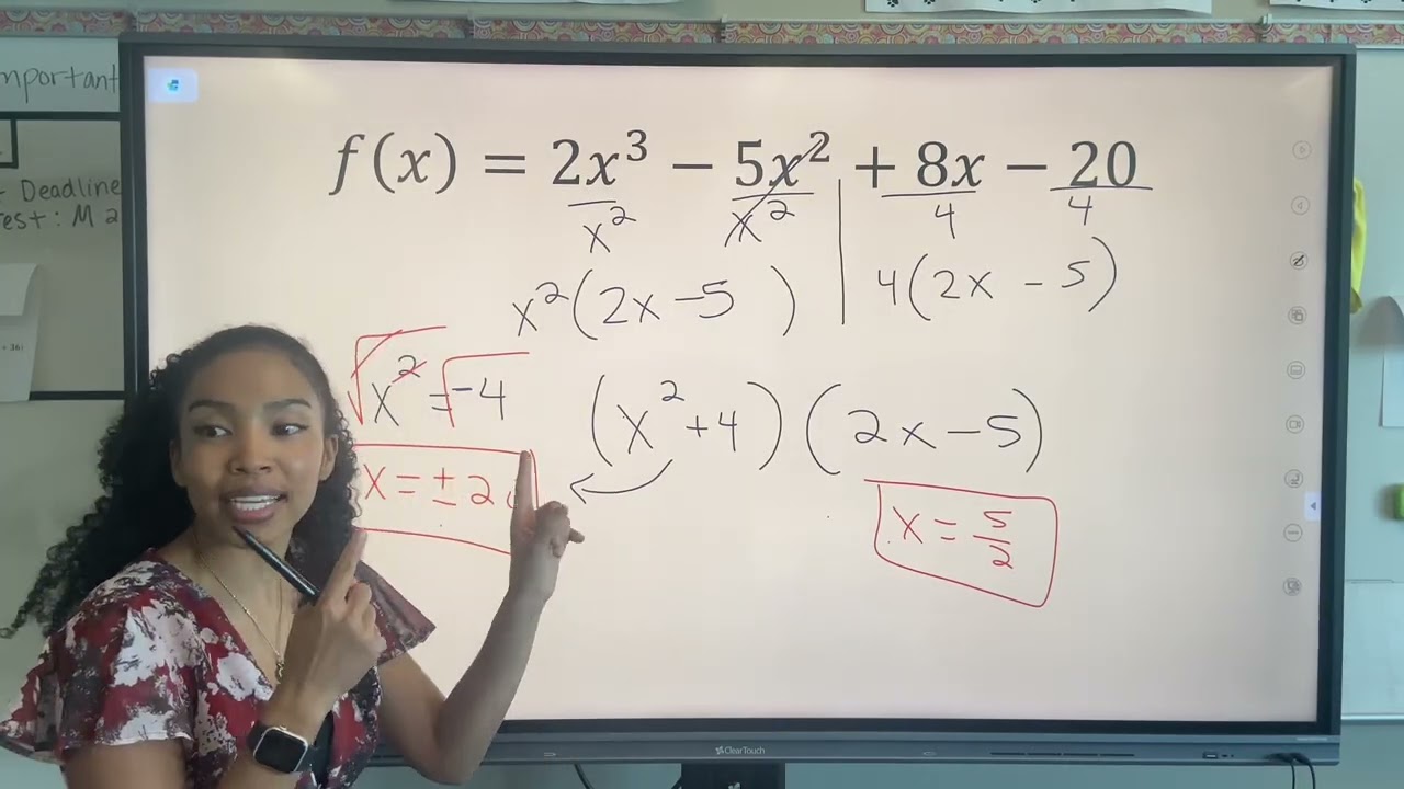 Solving Polynomials with Complex Zeros & Writing the Polynomial given the Zeros