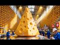 كيف يتم تصنيع جبن الإمنتال داخل المصنع Emmental Cheese Factory 