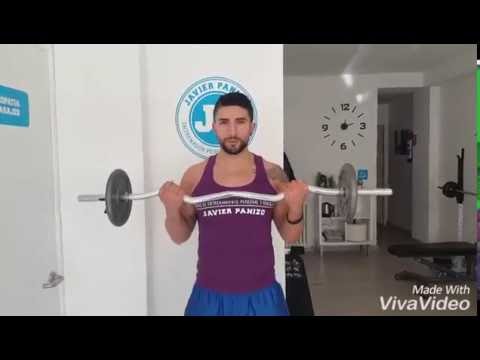 Bíceps barra z (agarre abierto) Centro de entrenamiento personal Javier  Panizo 