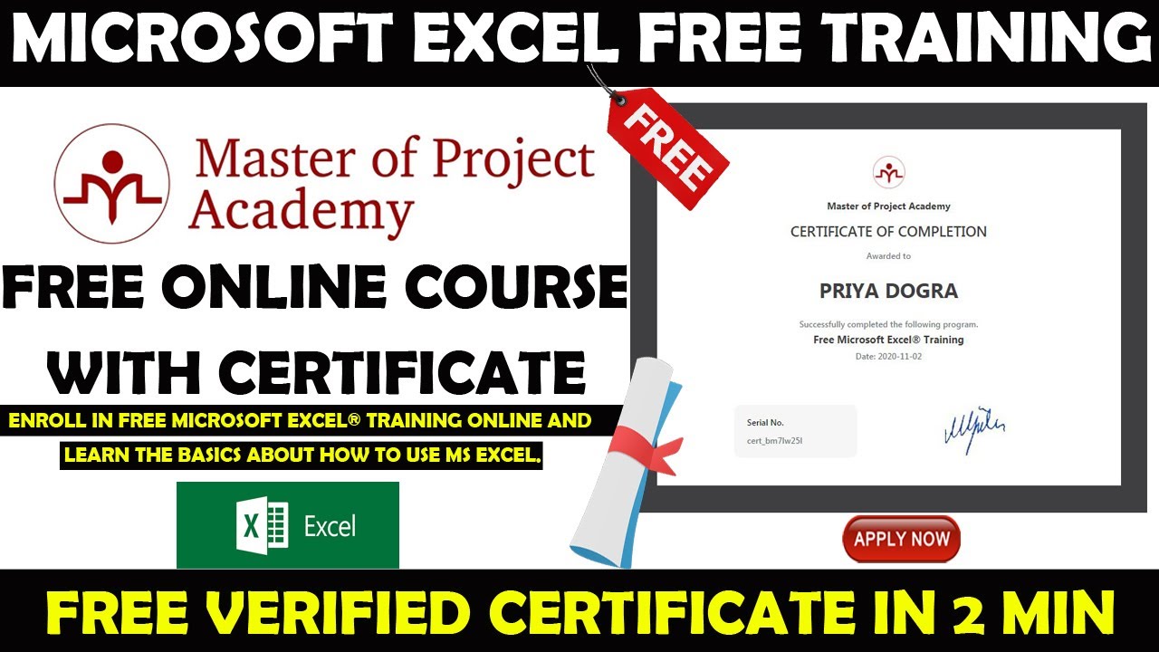 free to learn excel online for free