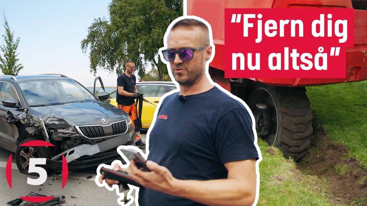Bilulykke i København og kran strandet på fodboldbane! | Politijagt | Kanal 5 Danmark