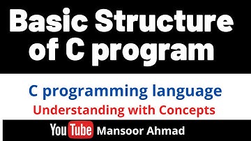 Basic structure of C Program , C program basic structure , C language , C++ language , urdu , hindi