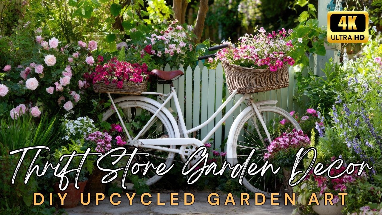 Лайфхаки по декорированию сада из секонд-хенда! Бюджетные самодельные садовые украшения из перера...