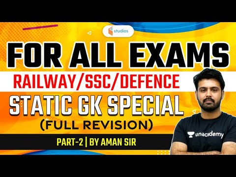 Railway/SSC/Defence & Other Exams | Static GK Special (P-2) | GK by Aman Sharma