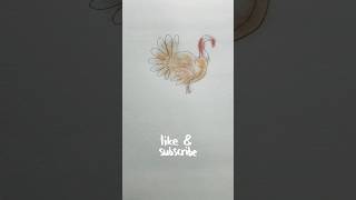 Turkey bird 🦃 easy drawing step by step #shorts #ytshorts #turkey #drawing #easydrawing #lineart