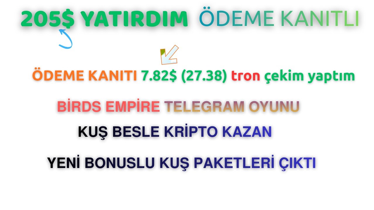 BİRDS EMPİRE KUŞ BESLE KRİPTO KAZAN TELEGRAM OYUNLARI 
