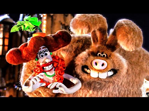 El hombre-conejo secuestra a su novia 😱 | Wallace y Gromit: La batalla de los vegetales | Clip