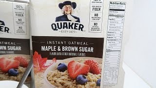 QUAKER INSTANT OATMEALMAPLE AND BROWN SUGAR