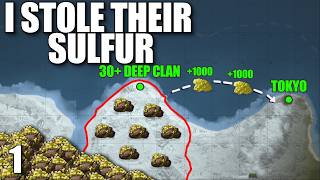 I Built Between 3 Clans And Stole Their Sulfur On Wipe Day In Solo Rust