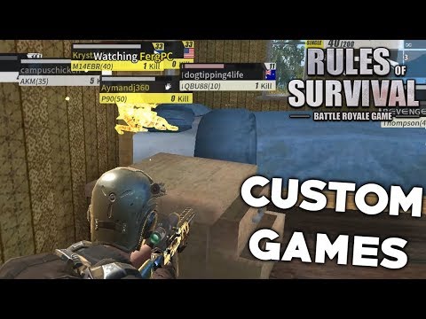 CUSTOM GAMES AND YOUTUBER CHALLENGES! Rules of Survival With Subs! - CUSTOM GAMES AND YOUTUBER CHALLENGES! Rules of Survival With Subs!