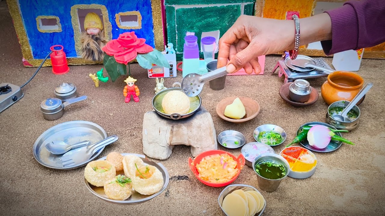 Miniature Pani Puri 😋 | Golgappa Recipe 🤤 | Mini Puchka | Miniature Cooking