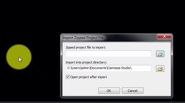 Camtasia File Menu Import Export Zipped Projects