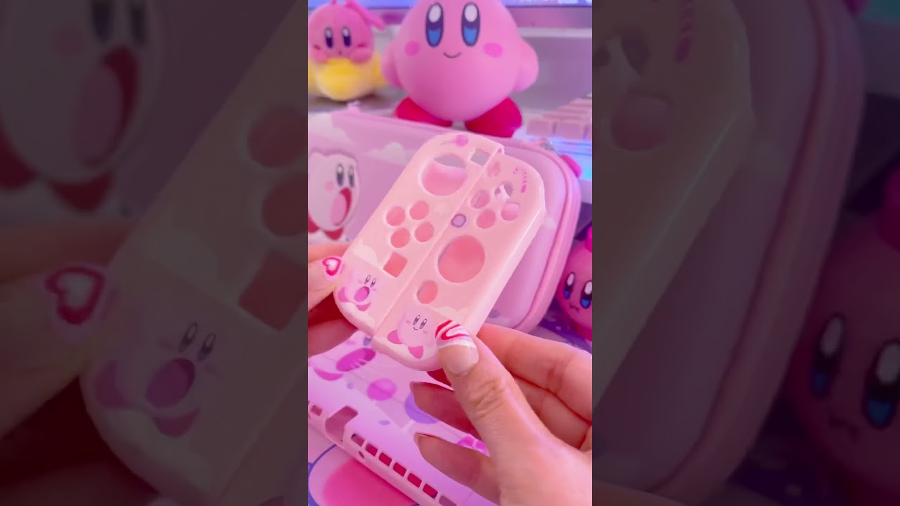 [gifted by Beluga Design] Kirby 💗 OLED Switch Accessory Bundle 🍬✨