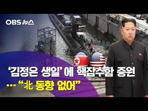 美 &#39;김정은 생일&#39;에 핵잠수함 추가 배치…&quot;北 동향 없어&quot;
