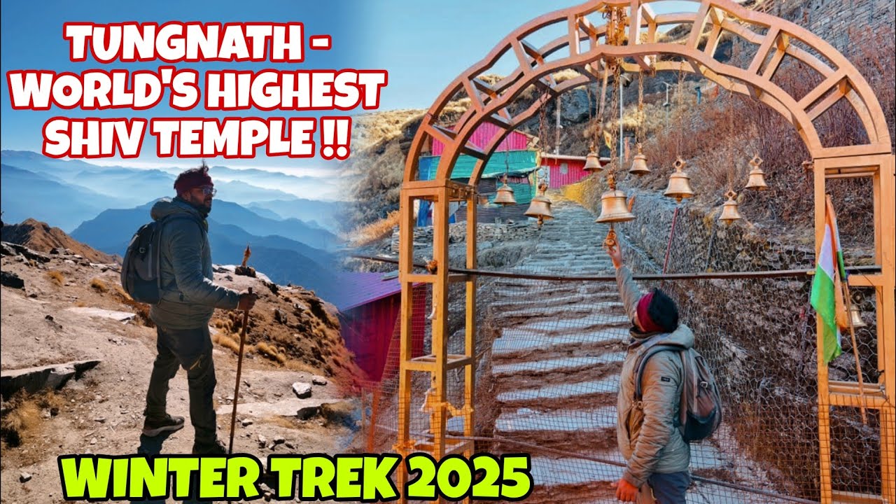 TUNGNATH TREK- JOURNEY TO HIGHEST SHIV TEMPLE 🔱 || CHANDRASHILA TREK IN WINTER || SNOWFALL ?? 
