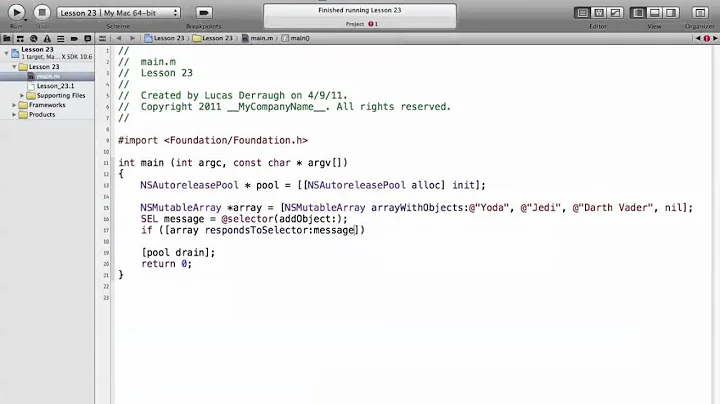 Objective-C on the Mac L23 - Selectors