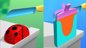 ASMR Slicing - All Levels GamePlay - Very satisfying and relaxing ASMR Slicing Game - Part 16