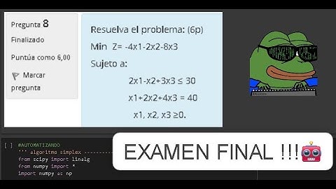 (2/2)ALGORITMO SIMPLEX EN 🐍PYTHON🐍 (COLAB)