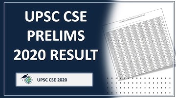 UPSC CSE 2020 Prelims Result OUT !