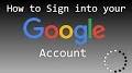 Video for Google Account sign in