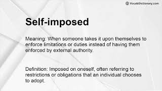Self-Imposed Meaning