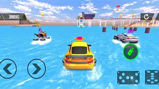 Water Car Racing Stunts : New Car Game | Car Water Surfing Race | Car Vs ATV Bike Vs Monster Car screenshot 3