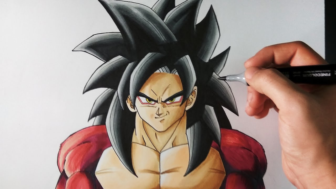 Cómo Dibujar a Goku SSJ4 paso a paso | Dragon Ball GT | ArteMaster - thptnganamst.edu.vn