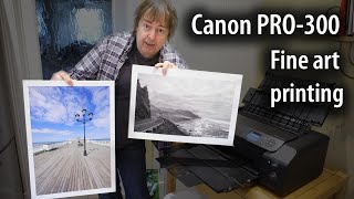 Canon PRO300 Fine Art printing. Using high quality smooth rag paper for colour and black and white