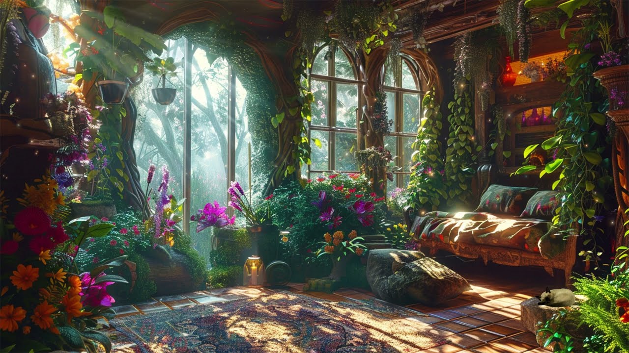 Whimsical Fairy Wooden House ✨ Magical Forest Music + Peaceful Nature Ambience 🌿