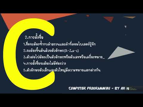 การตั้งชื่อตัวแปรและตัวดำเนินการ