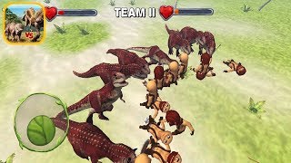 Jurassic Battle Simulator 3D: Carnotaurus vs Spear Soldiers - Android Gameplay screenshot 5